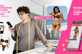 O FotoModel apresenta modelos virtuais com realismo, brilho e elegância, antecipando o futuro da moda digital.