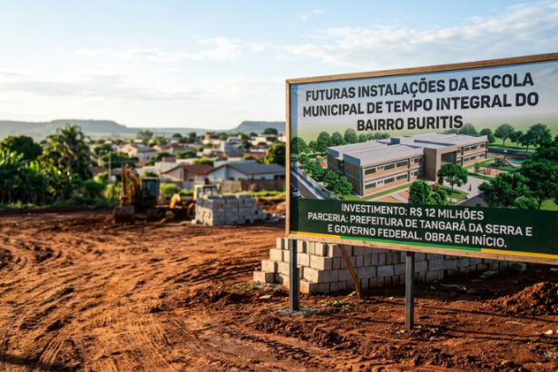 Tangará da Serra ganhará escola de tempo integral no Bairro Buritis com investimento de R$ 12 milhões